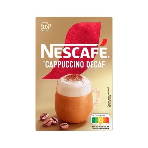Alcampo NESCAFÉ GOLD Café cappuccino descafeinado monodosis 10 uds.125 g