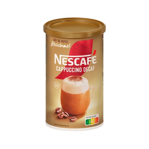 Alcampo NESCAFÉ GOLD Café soluble Cappuccino descafeinado bote de 250 g