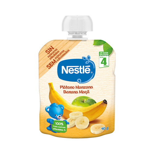 Alcampo NESTLÉ Bolsita De Fruta (plátano Y Manzana) A Partir De 4 Meses 90 G