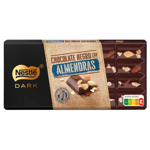 Alcampo NESTLÉ Dark Chocolate negro con almendras 150 g