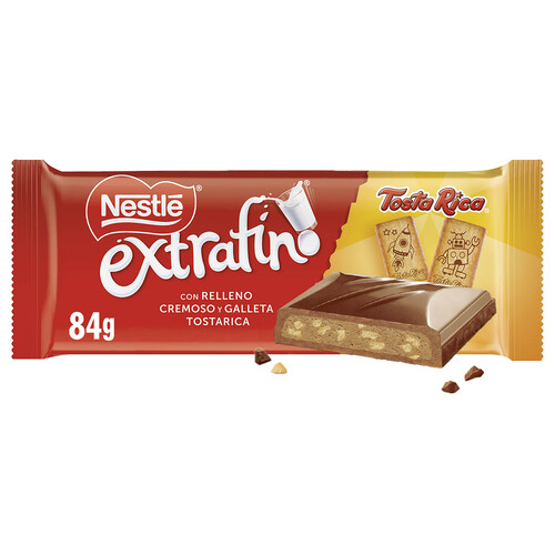 Alcampo NESTLE Extrafino Chocolate con leche relleno de tosta rica 84 g