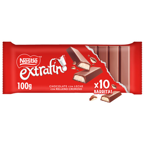 Alcampo NESTLÉ Extrafino Chocolate con leche y crema de leche 100 g