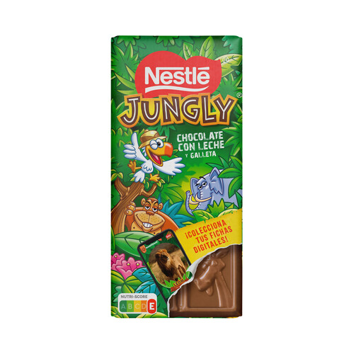 Alcampo NESTLÉ Jungly Chocolate con leche y crujiente galleta 125 g