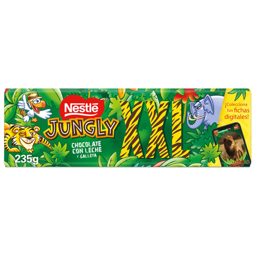 Alcampo NESTLÉ Jungly XXL Chocolate con leche y galleta 235 g