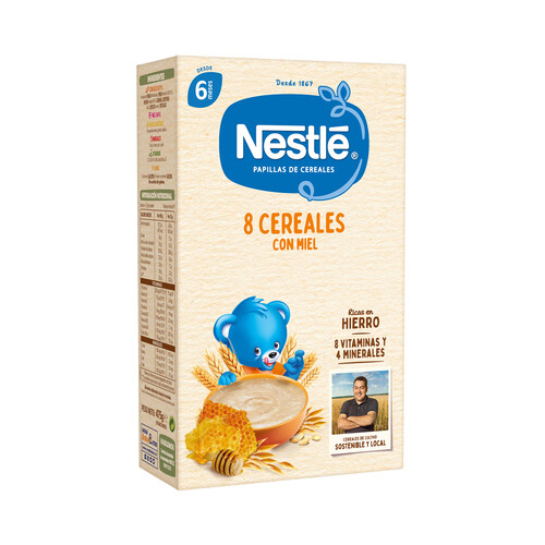 Alcampo NESTLÉ Papilla de 8 cereales con miel a partir de 6 meses 475 g