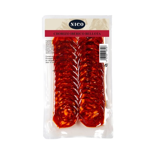 Alcampo NICO Chorizo ibérico bellota cortado en lonchas 100 g