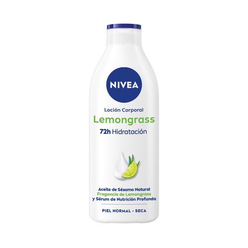 Alcampo NIVEA Loción corporal (body milk) hidratante con aroma a lemongrass para pieles normales a secas 400 ml