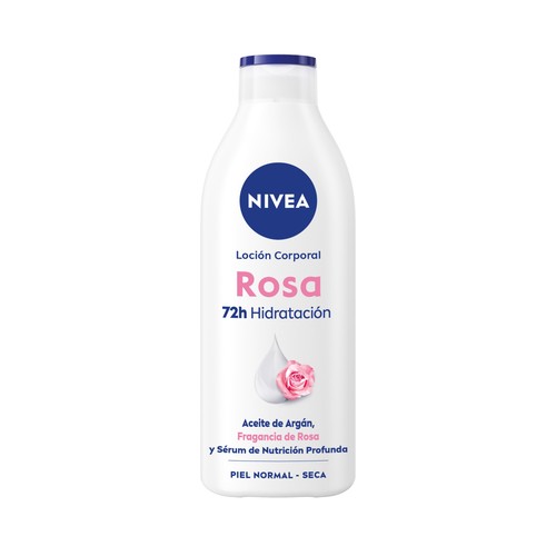Alcampo NIVEA Loción corporal (body milk) hidratante con aroma a rosa pieles normales a secas 400 ml