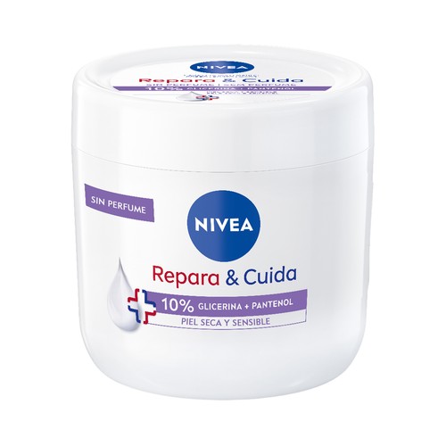Alcampo NIVEA Repara & cuida Crema corporal hidratante y regenerante para pieles secas y sensibles 400 ml