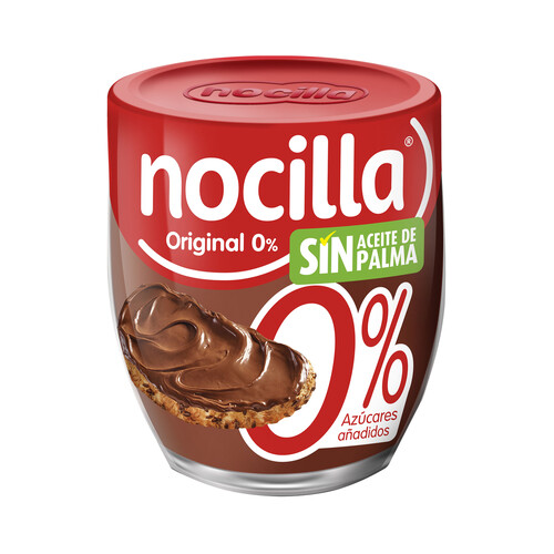 Alcampo NOCILLA Crema de cacao con avellanas 0% sin azúcares añadidos sin aceite de palma en envase de vidrio reutilizable 180 g
