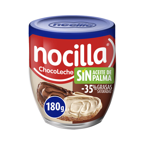 Alcampo NOCILLA Doble crema de cacao y leche con avellanas dos sabores sin aceite de palma 180 g