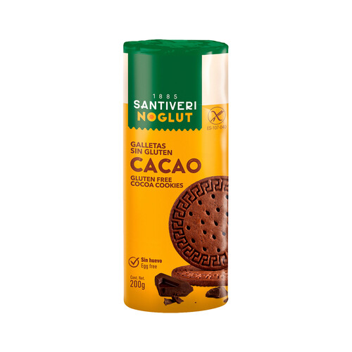 Alcampo NOGLUT Galletas de chocolate sin gluten SANTIVERI NOGLUT 200 g