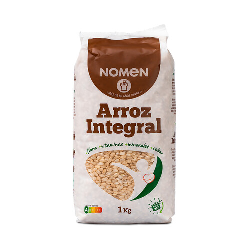 Alcampo NOMEN Arroz integral en atmósfera modificada 1 kg