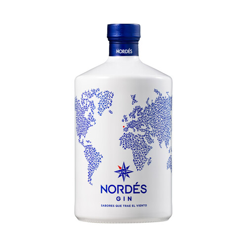 Alcampo NORDÉS Ginebra con toques herbales elaborada en Galicia botella 70 cl