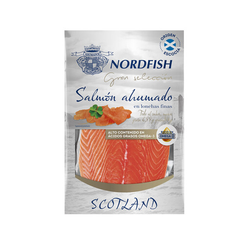 Alcampo NORDFISH Salmón ahumado en finas lonchas Escocés NORDFISH 80 g