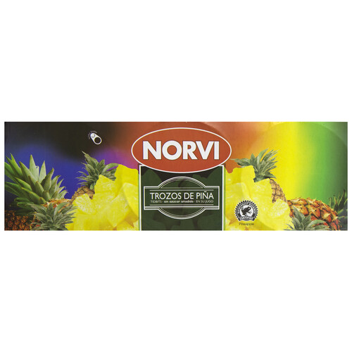 Alcampo NORVI Piña trozos en su jugo NORVI 3 uds. x 140 g