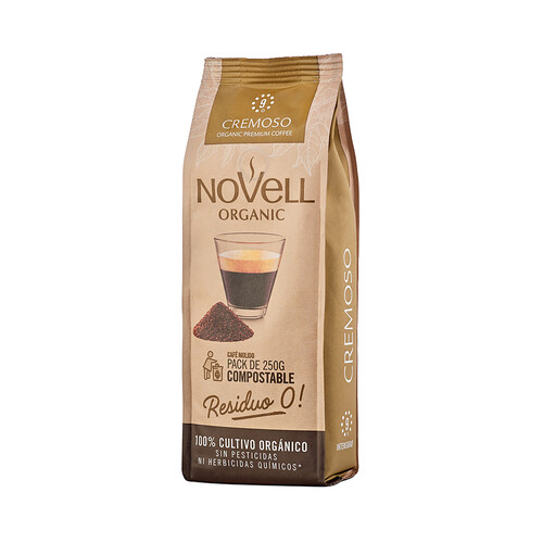 Alcampo Novell Organic Café molido compostable cremoso de cultivo ecológico 250 g