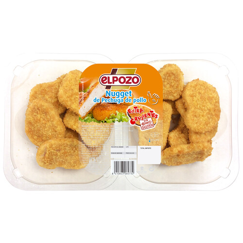Alcampo Nuggets Extra Crujientes De Pechuga De Pollo Elaborados Sin Gluten EL POZO 320 G