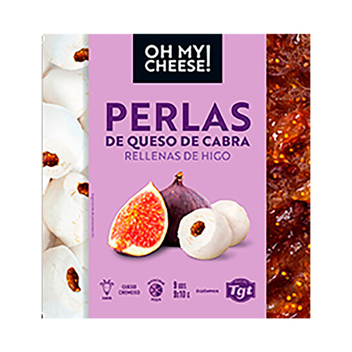 Alcampo OH MY CHEESE Perlas de queso de cabra rellenas de higo OH MY CHEESE 9 uds. 90 g
