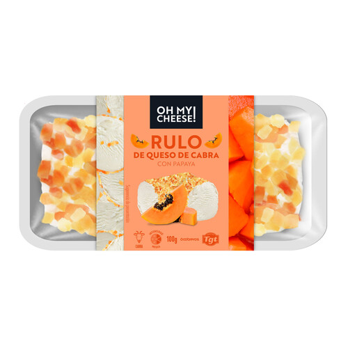 Alcampo OH MY CHEESE Rulo de queso de cabra con papaya 100g