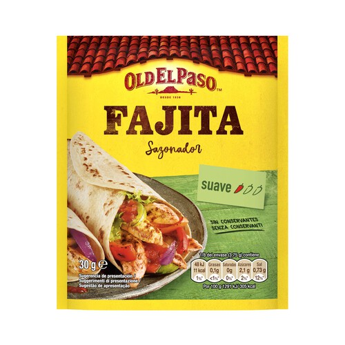 Alcampo OLD EL PASO Sazonador para fajitas OLD EL PASO 35 g