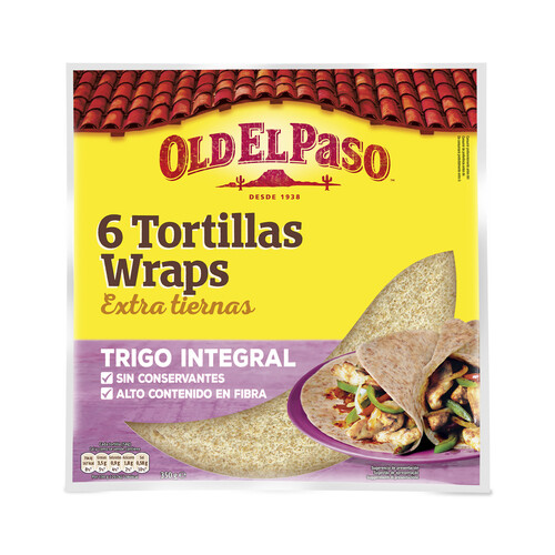 Alcampo OLD EL PASO Tortillas de trigo integral ideal para fajitas OLD EL PASO 350 g