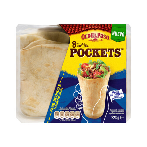 Alcampo OLD EL PASO Tortillas Pocket Mejicanas OLD EL PASO 8 uds. 223 g