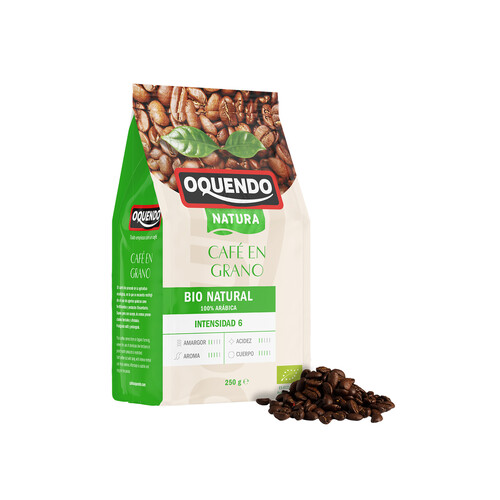 Alcampo OQUENDO Café en grano de agricultura ecológica 100% arábica 250 g