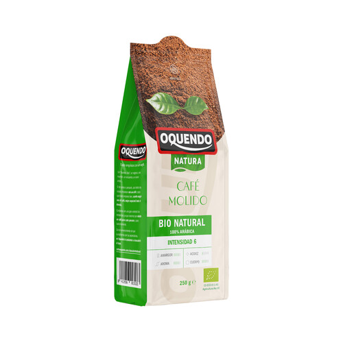 Alcampo OQUENDO Café molido de tueste natural 100 % Arábica procedente de agricultura ecológica 250 g