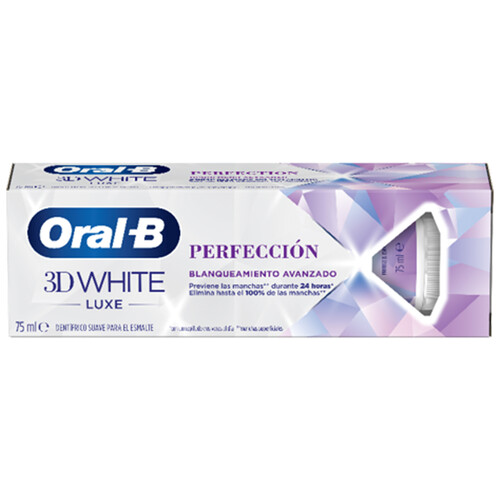 Alcampo ORAL-B Pasta de dientes blanqueante suave con el esmalte ORAL-B 3D White luxe perfección 75 ml