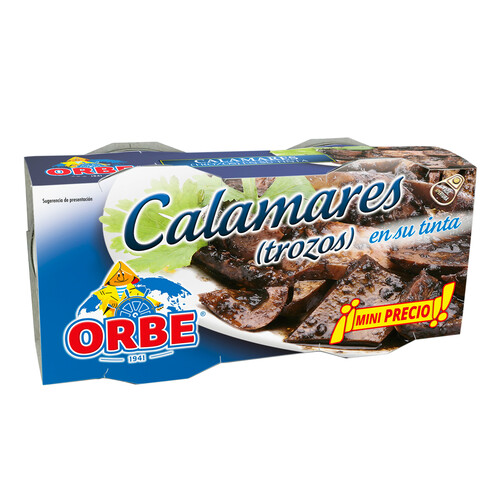 Alcampo ORBE Calamares en trozos en su tinta pack 2 x 51 g