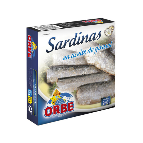 Alcampo ORBE Sardinas en aceite de girasol lata de 186 g