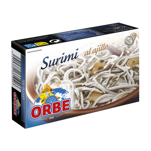 Alcampo ORBE Surimi (sucedáneo de gulas) al ajillo 50 g