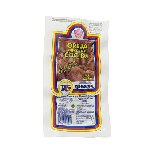 Alcampo Oreja de cerdo cocida elaborada sin gluten y especial para guisos ROGUSA 500 g