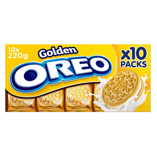Alcampo OREO Galletas Golden rellenas de crema de vainilla 220 g