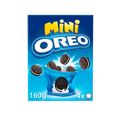 Alcampo OREO Galletas Mini de cacao rellenas de crema de vainilla 160 g