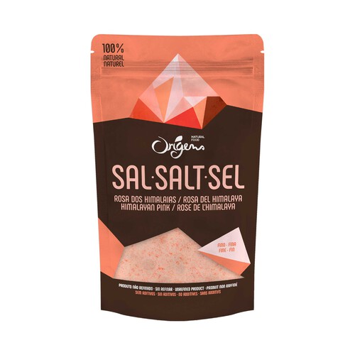 Alcampo ORIGENS Bio Sal fina rosa del Himalaya ecológica 500 g