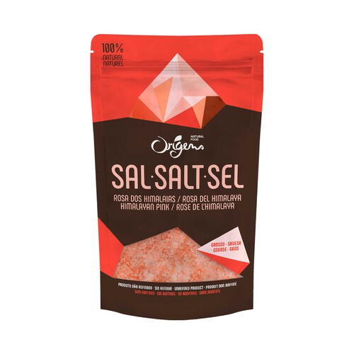 Alcampo ORIGENS Bio Sal gruesa rosa del Himalaya ecológica 500 g