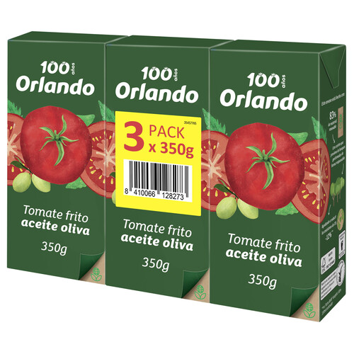 Alcampo ORLANDO Tomate frito en aceite de oliva 3 uds.x 350 g
