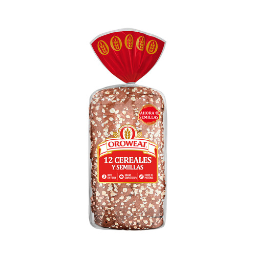 Alcampo OROWEAT Pan de molde con 12 cereales y semillas 550 g