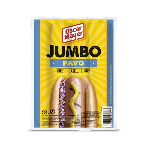 Alcampo OSCAR MAYER Salchichas cocidas de pavo con sabor ahumado OSCAR MAYER Jumbo 350 g