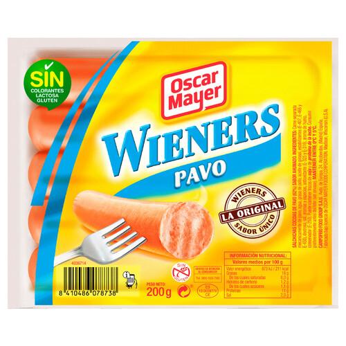 Alcampo OSCAR MAYER Salchichas cocidas de pavo sin gluten y con sabor ahumado OSCAR MAYER Todo ave 200 g