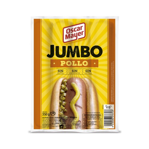 Alcampo OSCAR MAYER Salchichas cocidas de pollo con sabor ahumado OSCAR MAYER Jumbo 350 g