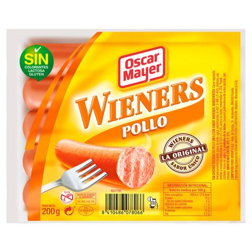 Alcampo OSCAR MAYER Salchichas cocidas y ahumadas de pollo OSCAR MAYER Todo ave 200 g