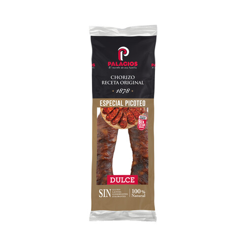 Alcampo PALACIOS Chorizo dulce receta original especial para picoteo PALACIOS 450 g