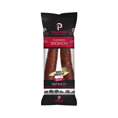 Alcampo PALACIOS Chorizo ibérico 100% natural sin conservantes ni colorantes PALACIOS 200 g