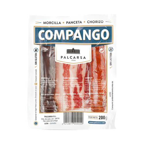 Alcampo PALCARSA Compango compuesto por chorizo panceta y morcilla 200 g