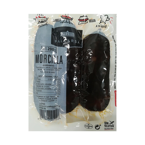 Alcampo PALCARSA Morcilla asturiana embutida en tripa natural de cerdo PALCARSA 200 g