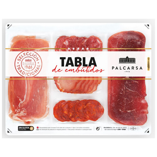 Alcampo PALCARSA Tabla de embutidos cortados en finas lonchas PALCARSA 150 g