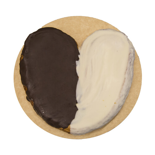 Alcampo Palmera tierna XXL de chocolate blanco y negro 380g